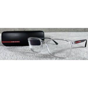 Prada VPS 041 2AZ-1O1 Transparent Square Eyeglasses Frames 55-18-140 w/ Case